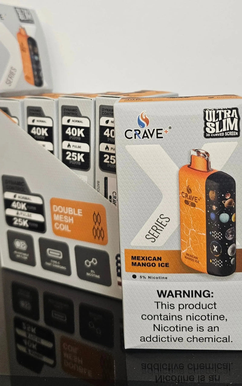 Crave X – Ultra Slim 40K / 25K Puffs Crave, crave x mexican mango ice, crave x maxican mango ice, mexico mango ice crave x, mexican mango ice crave x