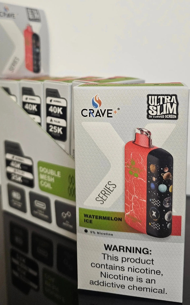 Crave X – Ultra Slim 40K / 25K Puffs Crave, crave x watermelon ice, watermelon ice crave x, crave watermelon ice slim