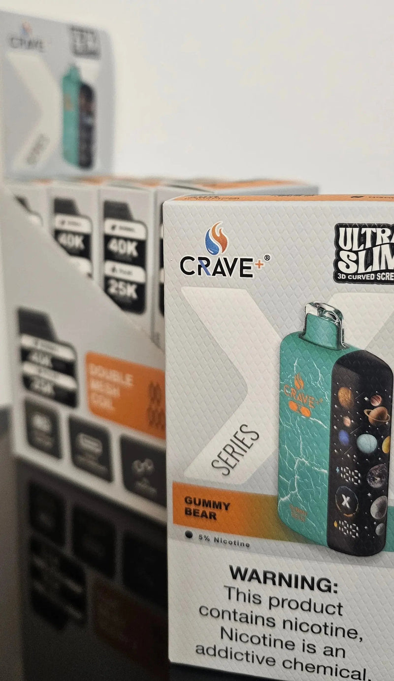 Crave X – Ultra Slim 40K / 25K Puffs Crave, gummy bear crave x, crave x gummy bear
