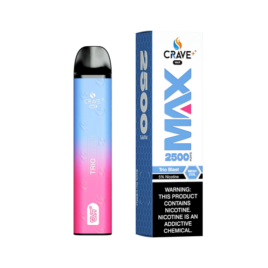 Crave Max Vape - 2500 Puffs Mesh Coil - VSZN, crave max trio blast
