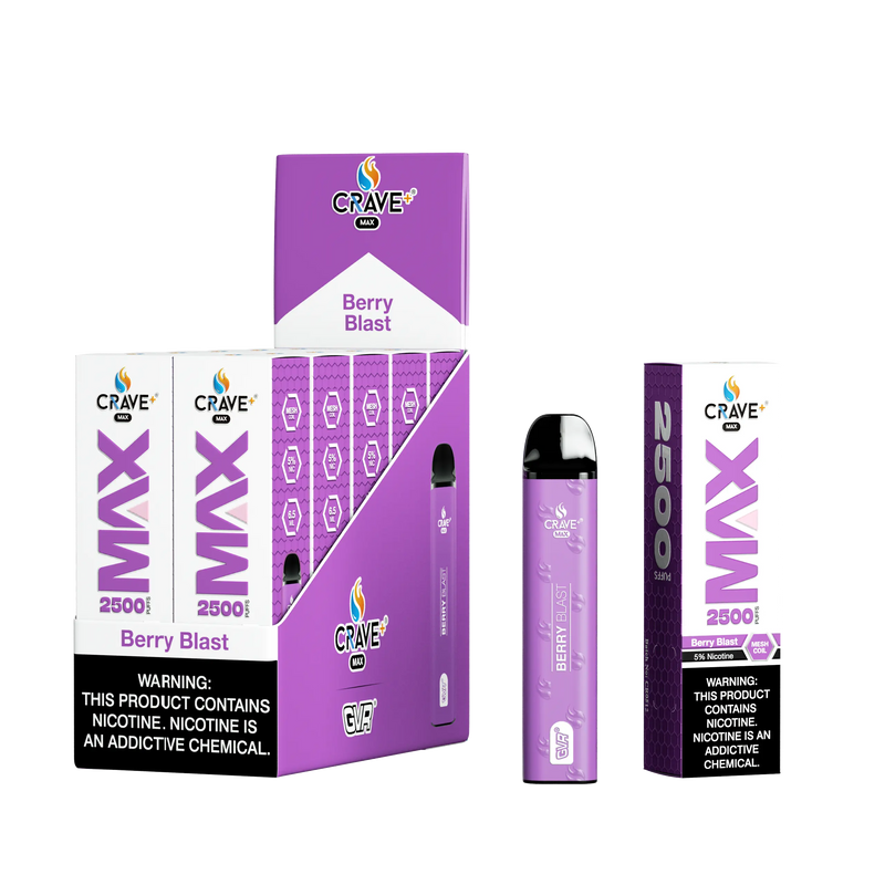 Crave Max 2500 (BOX DEAL) Berry Blast Crave