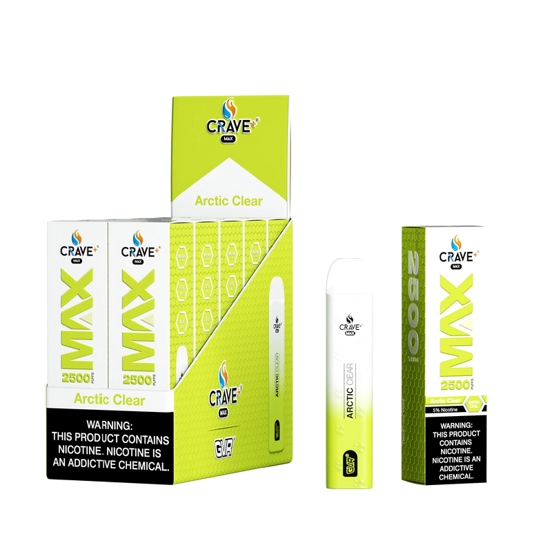 Crave Max 2500 (BOX DEAL) Arctic Clear 5% Crave