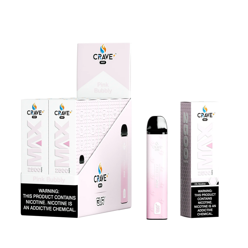 Crave Max 2500 (BOX DEAL) Pink Bubbly Crave