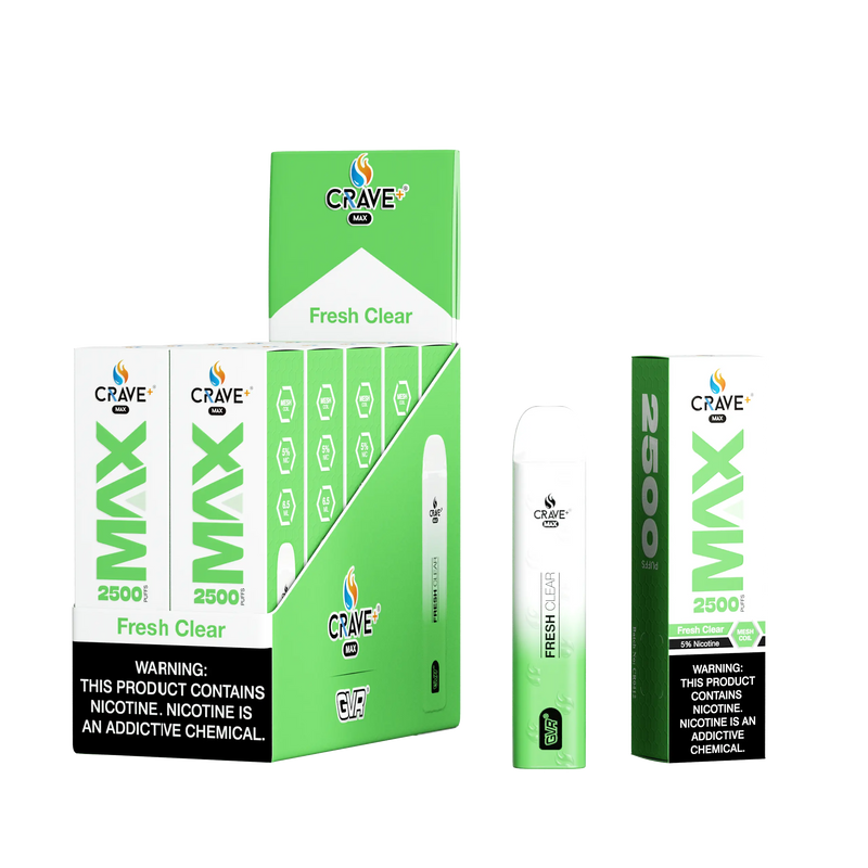Crave Max 2500 (BOX DEAL) Fresh Clear 5% Crave