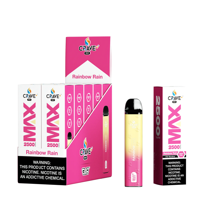 Crave Max 2500 (BOX DEAL) Rainbow Rain Crave