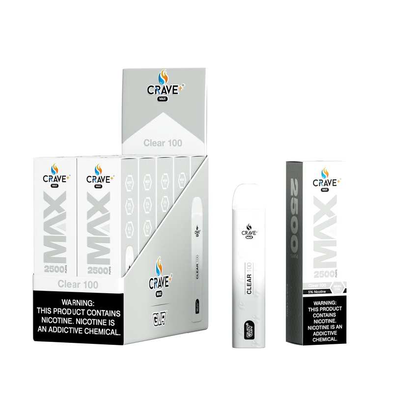 Crave Max 2500 (BOX DEAL) Clear 100 5% Crave