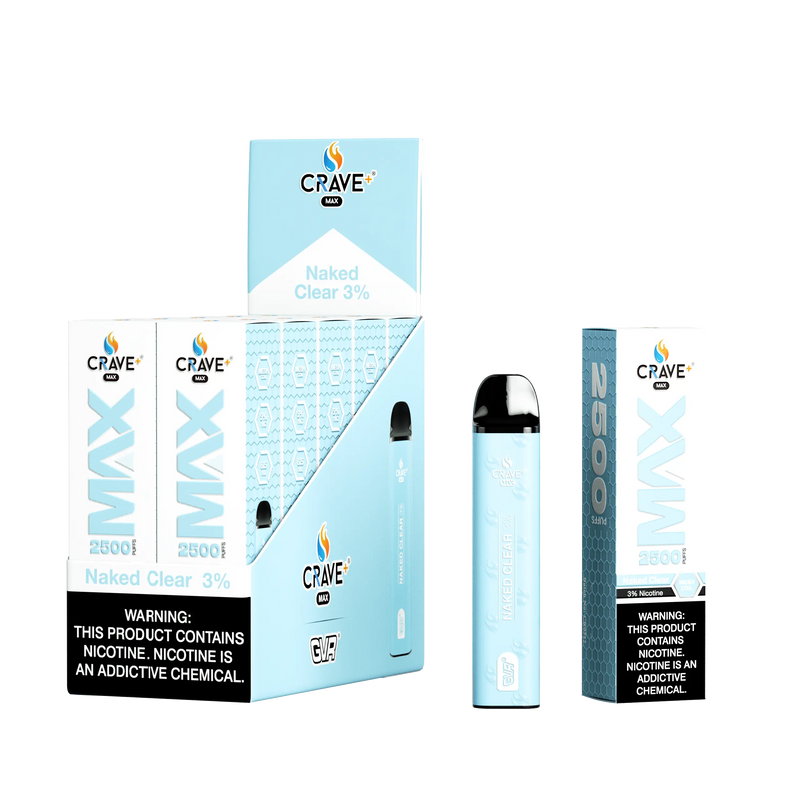 Crave Max 2500 (BOX DEAL) Naked Clear 5% Crave