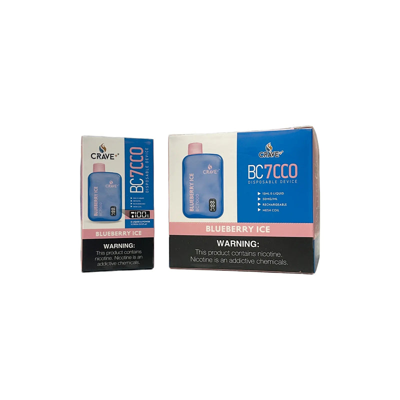 Crave BC7000 Puffs (BOX DEAL) - VSZN, Crave BC7000 (BOX DEAL) Crave, crave bc7000 classic clear, classic clear crave max, crave max classic clear, crave max bc7000 classic clear, crave max bc7000 blueberry ice