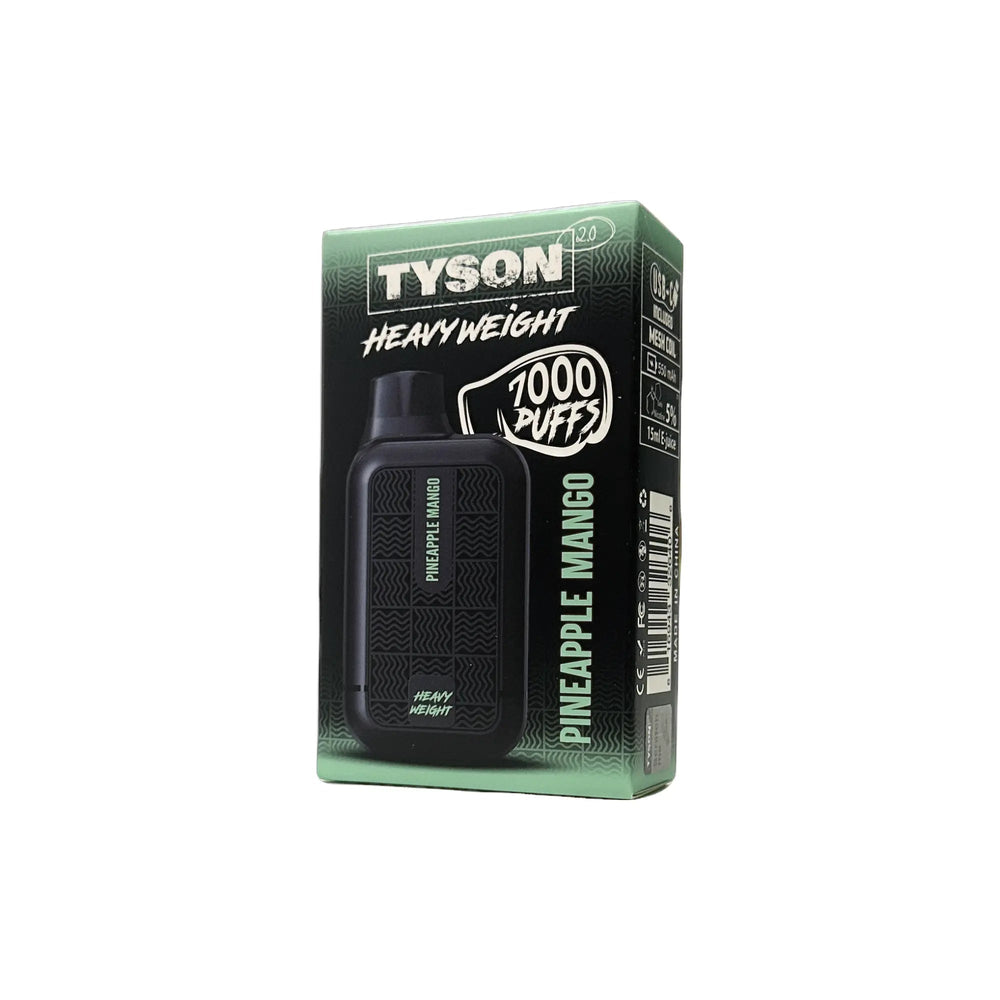 Tyson 2.0 Heavyweight 7000 Disposable – 7,000 Puffs, USB‑C Recharge & 