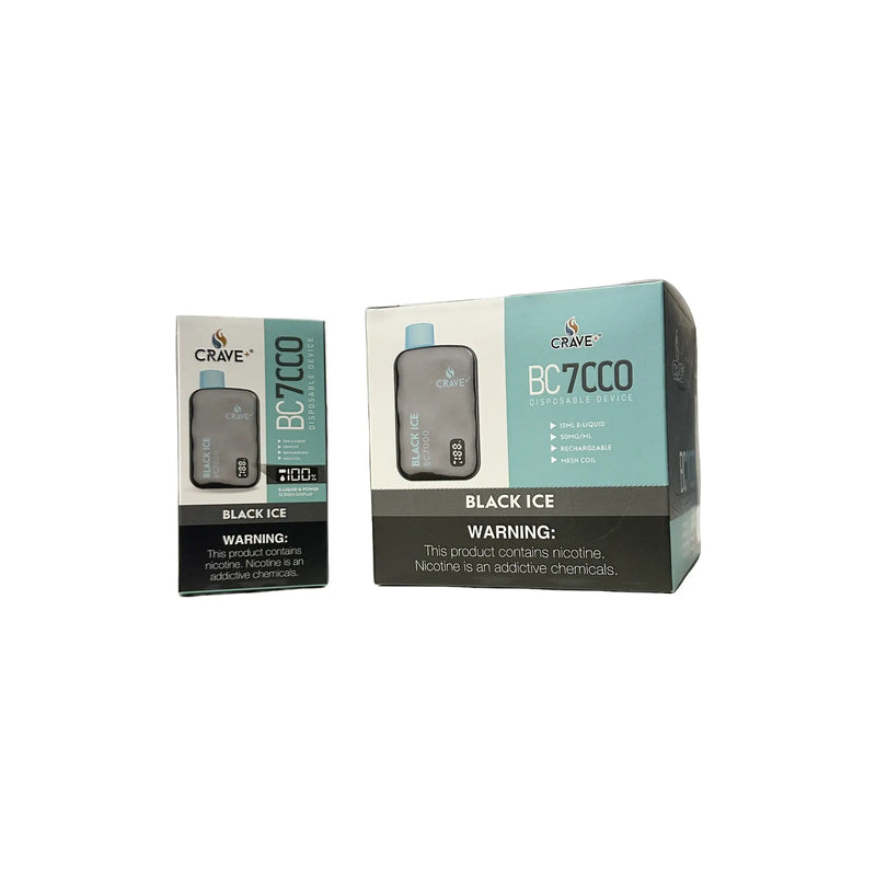 Crave BC7000 Puffs (BOX DEAL) - VSZN, Crave BC7000 (BOX DEAL) Crave, crave bc7000 classic clear, classic clear crave max, crave max classic clear, crave max bc7000 classic clear, black ice crave max bc7000