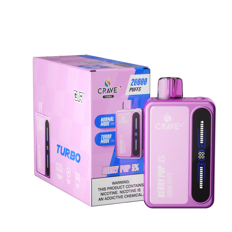 Crave Turbo 20000 (BOX DEAL) - VSZN, crave turbo berry pop