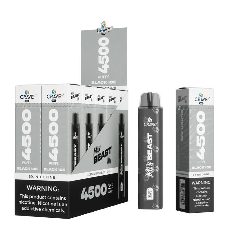 Crave Max Beast 4500 Puffs (BOX DEAL) - VSZN, crave max beast black ice