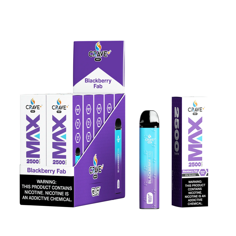 Crave Max 2500 (BOX DEAL) Blackberry Fab Crave