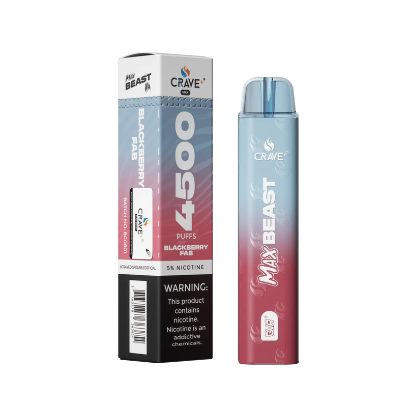 Crave Max Beast 4500 Crave, Crave Max Beast blackberry fab, crave max beast tobacco, crave max beast clear, crave max beast vape clear