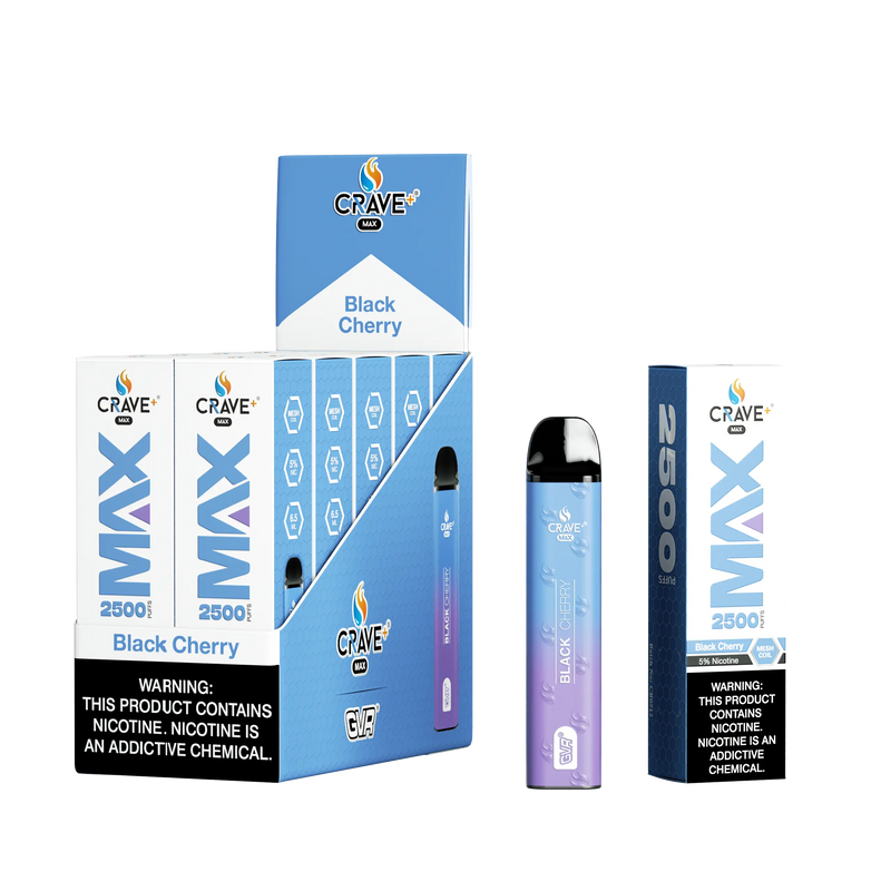 Crave Max 2500 (BOX DEAL) Black Cherry Crave