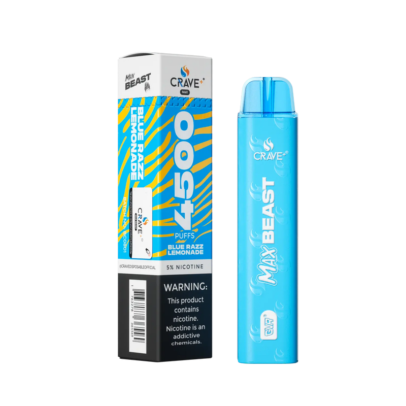 Crave Max Beast 4500 Puffs - VSZN, Crave Max Beast blue razz lemonade