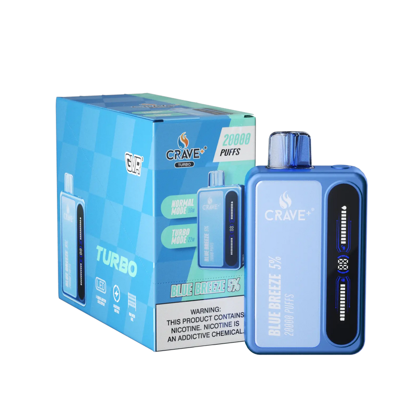 Crave Turbo 20000 (BOX DEAL) - VSZN, crave turbo blue breeze