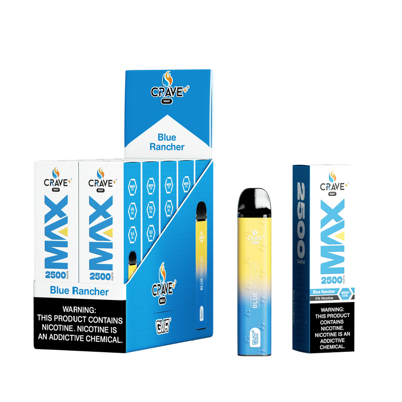 Crave Max 2500 (BOX DEAL) Blue Rancher Crave