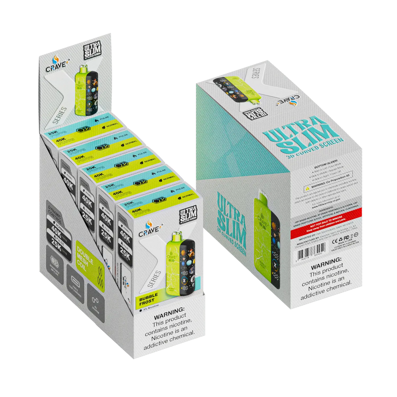 Crave X – Ultra Slim 40K / 25K Puffs (BOX DEAL) Crave, Crave X – Ultra Slim 40K / 25K Puffs Crave, crave x millyz, millyz crave x vape, millyz vape crave, crave vape millyz, rave x millyz, crave ultra slim vape millyz, crave x bubble frost