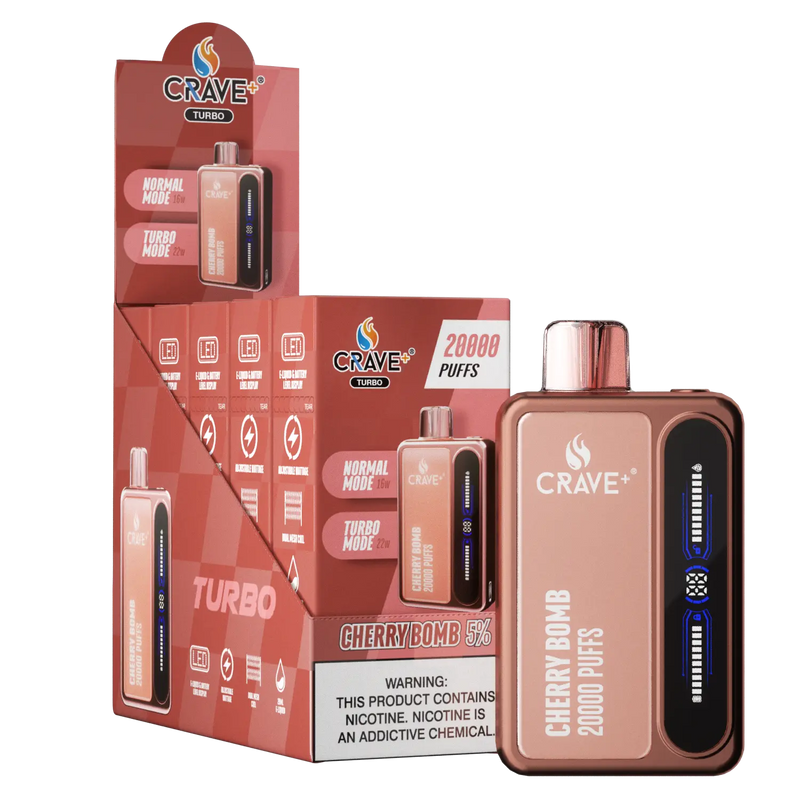 Crave Turbo 20000 (BOX DEAL) Crave, crave turbo cherry bomb