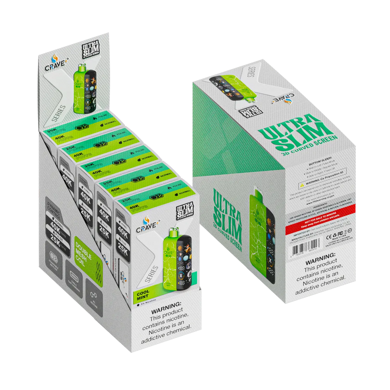 Crave X – Ultra Slim 40K / 25K Puffs (BOX DEAL) Crave, Crave X – Ultra Slim 40K / 25K Puffs Crave, crave x millyz, millyz crave x vape, millyz vape crave, crave vape millyz, rave x millyz, crave ultra slim vape millyz, crave x cool mint