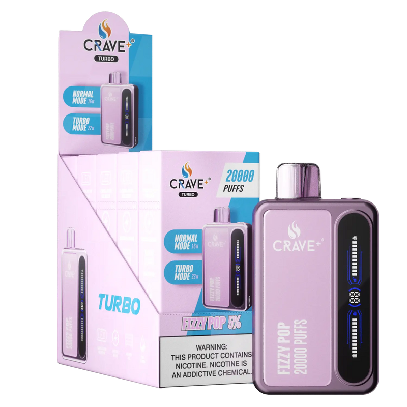 Crave Turbo 20000 (BOX DEAL) Crave, crave turbo fizzy pop