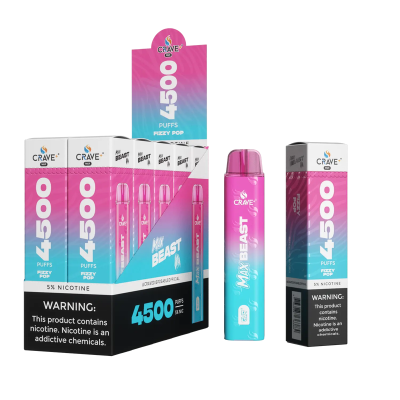 Crave Max Beast 4500 (BOX DEAL) Crave, crave max beast fizzy pop