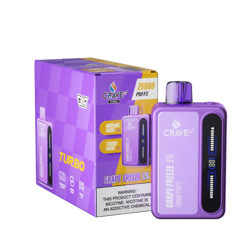 Crave Turbo 20000 (BOX DEAL) - VSZN, crave turbo grape freeze