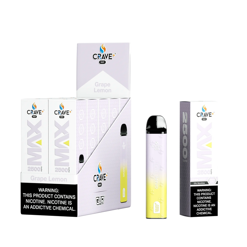 Crave Max 2500 (BOX DEAL) Grape Lemon Crave
