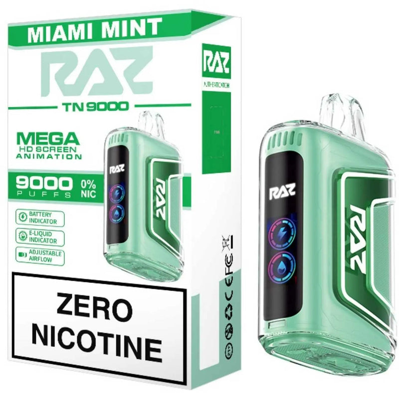 RAZ TN9000 Disposable Vape – 9K Puffs, USB‑C, HD Display Raz