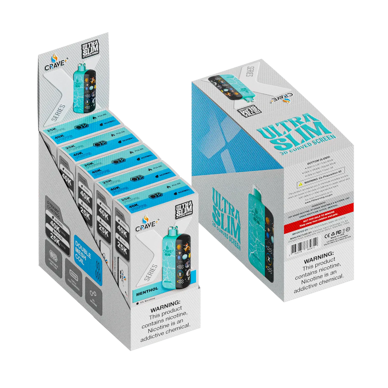 Crave X – Ultra Slim 40K / 25K Puffs (BOX DEAL) Crave, Crave X – Ultra Slim 40K / 25K Puffs Crave, crave x millyz, millyz crave x vape, millyz vape crave, crave vape millyz, rave x millyz, crave ultra slim vape millyz, crave x millyz menthol, crave menthol millyz