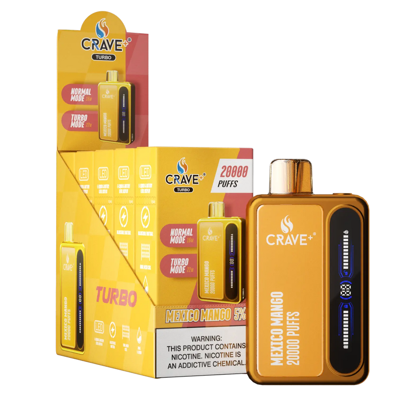 Crave Turbo 20000 (BOX DEAL) Crave, crave turbo mexico mango