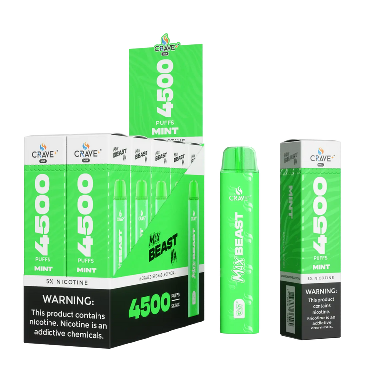 Crave Max Beast 4500 Puffs (BOX DEAL) - VSZN, crave max beast mint
