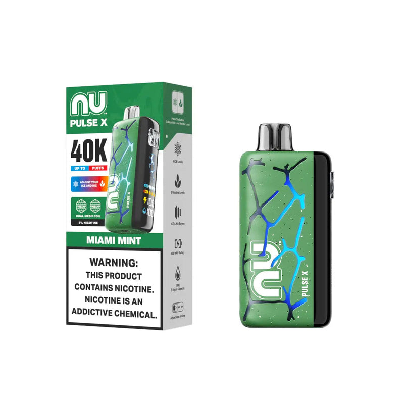 Nu Pulse X, nu pulse x 40000, Nu Pulse X 40k, buy Nu Pulse X, where to buy Nu Pulse X, Nu Bar Pulse X, Nu Pulse X vape, nu pulse x miami mint, miami mint nu pulse x