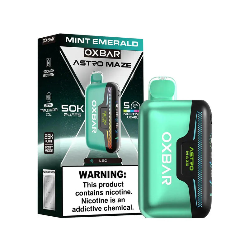 OXBAR Astro Maze 50K OXBAR, oxbar astromaze mint emerald, mint emerald oxbar astromaze