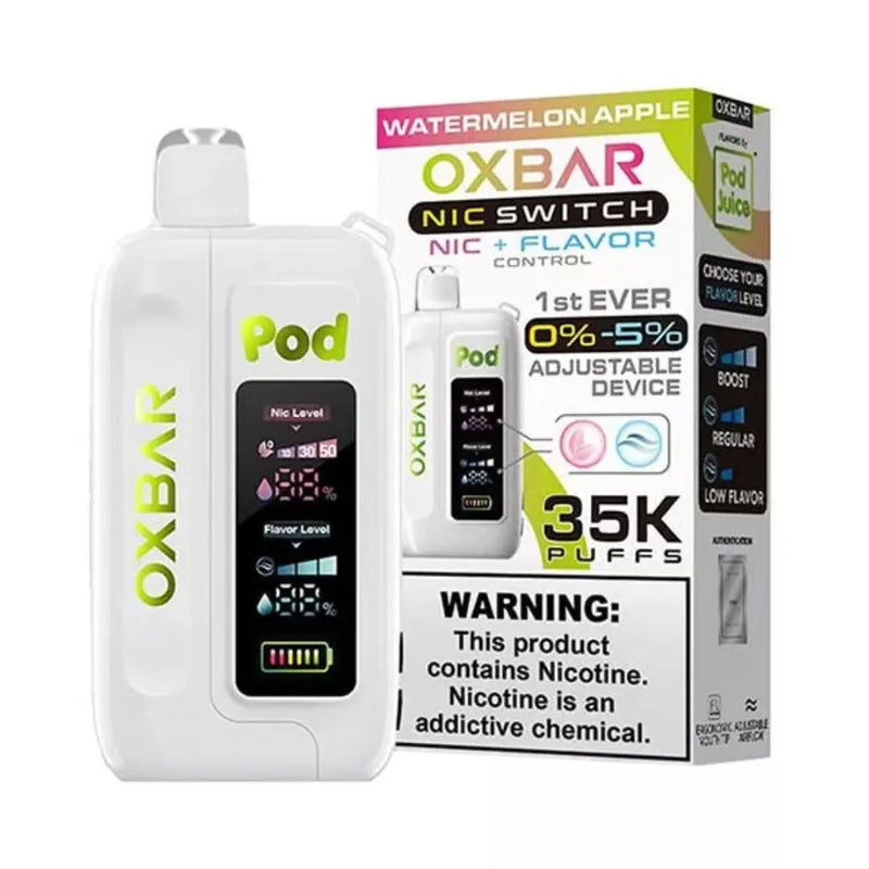 OXBAR x Pod Juice Nic Switch 35000 OXBAR X POD JUICE, oxbar watermelon apple, watermelon apple oxbar 
