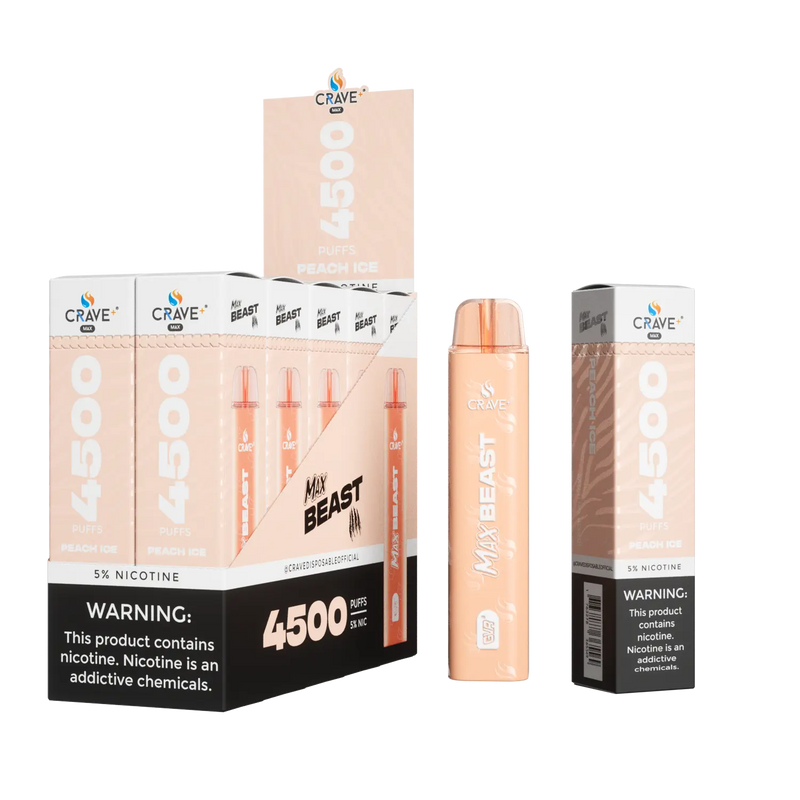 Crave Max Beast 4500 Puffs (BOX DEAL) - VSZN, crave max beast peach