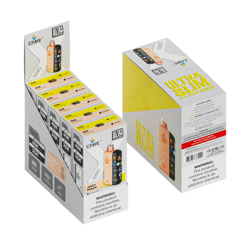 Crave X – Ultra Slim 40K / 25K Puffs (BOX DEAL) Crave, Crave X – Ultra Slim 40K / 25K Puffs Crave, crave x millyz, millyz crave x vape, millyz vape crave, crave vape millyz, rave x millyz, crave ultra slim vape millyz, crave x juicy peach, juicy peach crave millyz
