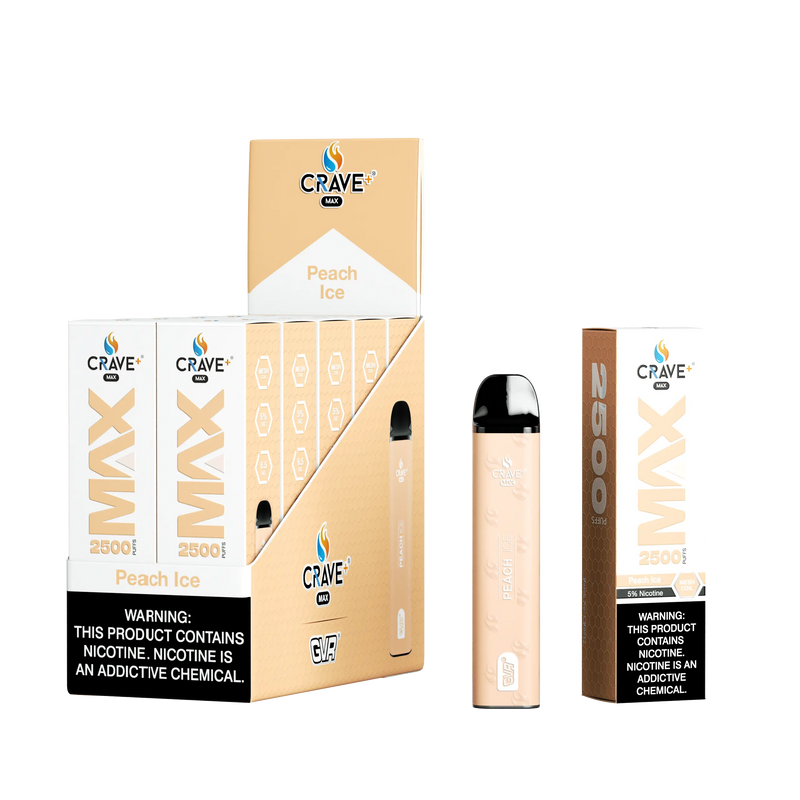 Crave Max 2500 (BOX DEAL) Peach Ice Crave