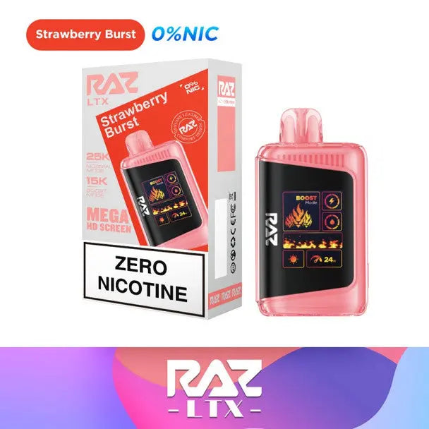 RAZ LTX 25K Disposable Vape – 25,000‑Puff, USB‑C Rechargeable, HD Screen, Leather Grip Raz