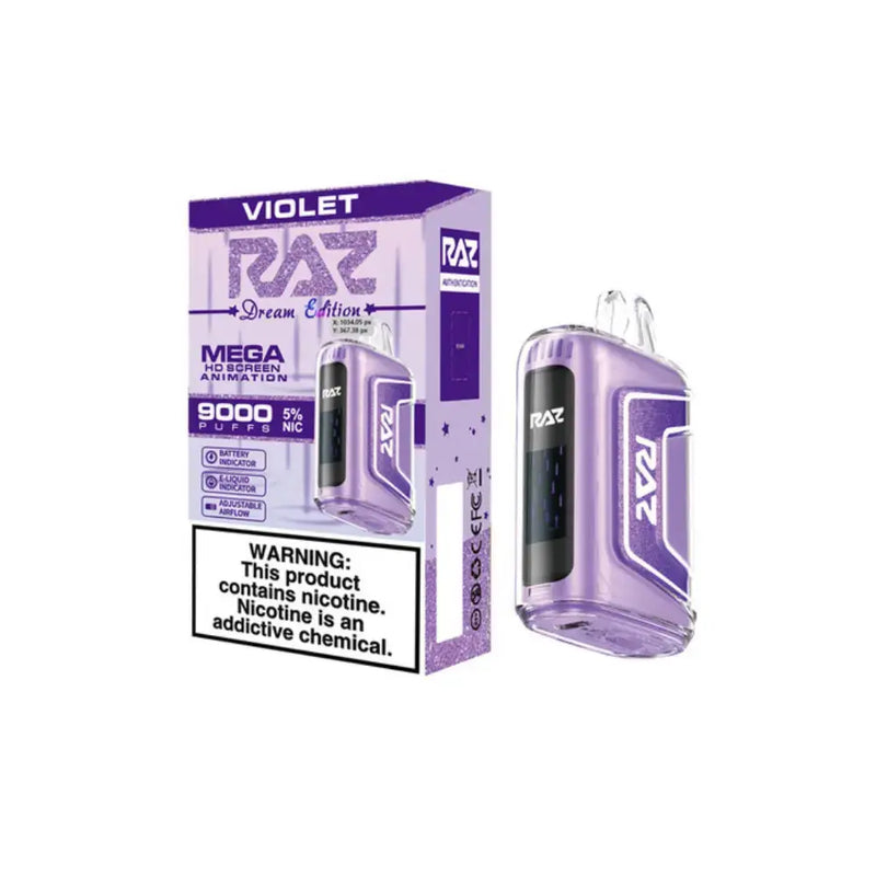 RAZ TN9000 Disposable Vape – 9K Puffs, USB‑C, HD Display Raz