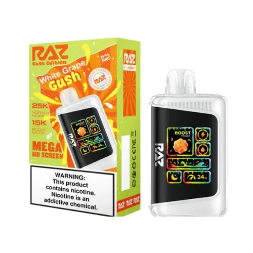 Raz LTX 25000 Raz - White Grape Gush, raz white grape gush, white grape gush raz vape