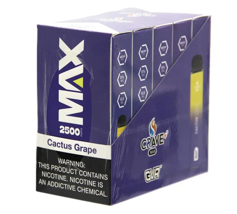 Crave Max 2500 (BOX DEAL) Cactus Grape Crave