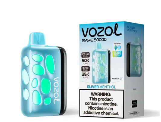 Vozol 50000 Vozol, vozol grape ice, vozol vape silver menthol, vozol 50k silver menthol, silver menthol vozol vape, vozol rave 50000, vozol rave vape silver menthol