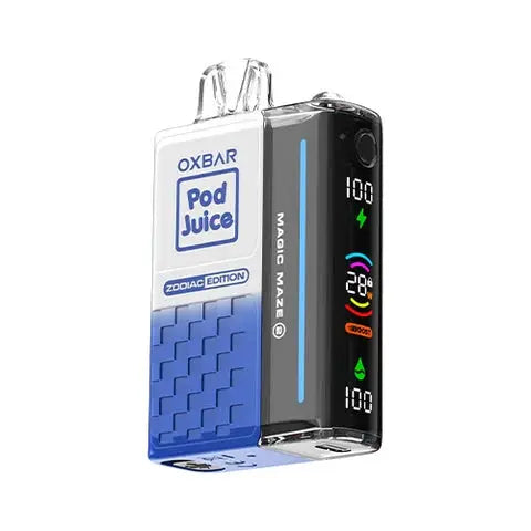 OXBAR x Pod Juice Magic Maze 30000 OXBAR X POD JUICE Vape Szn, oxbar cobalt mint, oxbar magic maze vape, oxbar blue slushy ice