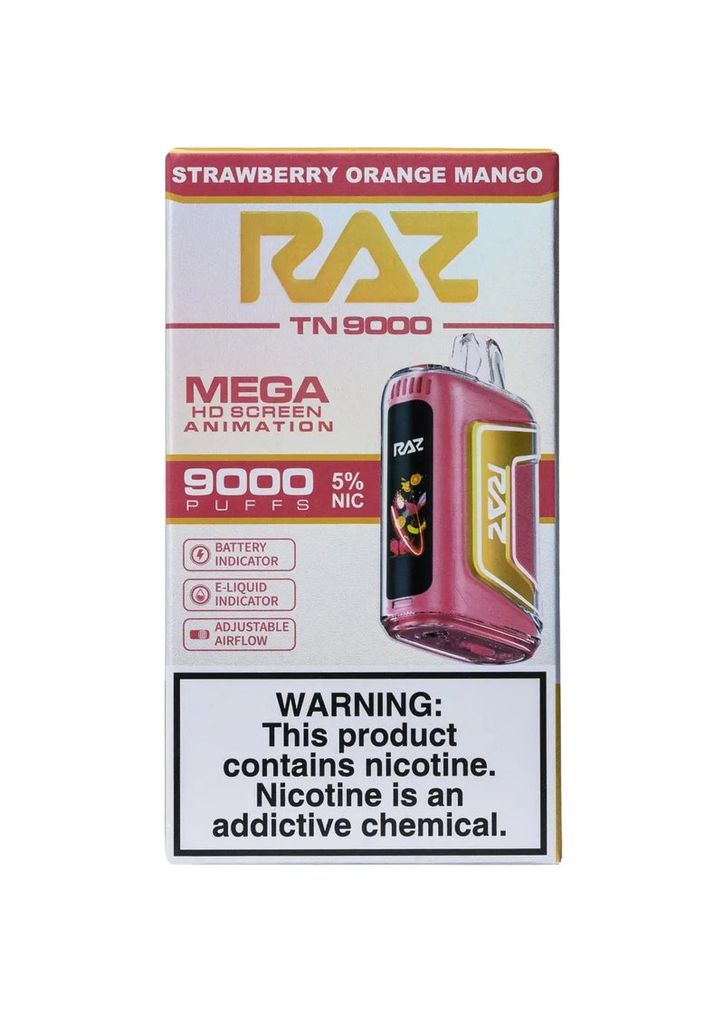 Raz TN9000 Raz, Raz TN9000 Raz, raz pineapple passionfruit guava, raz tn9000 vape, raz tn9000 strawberry orange mango