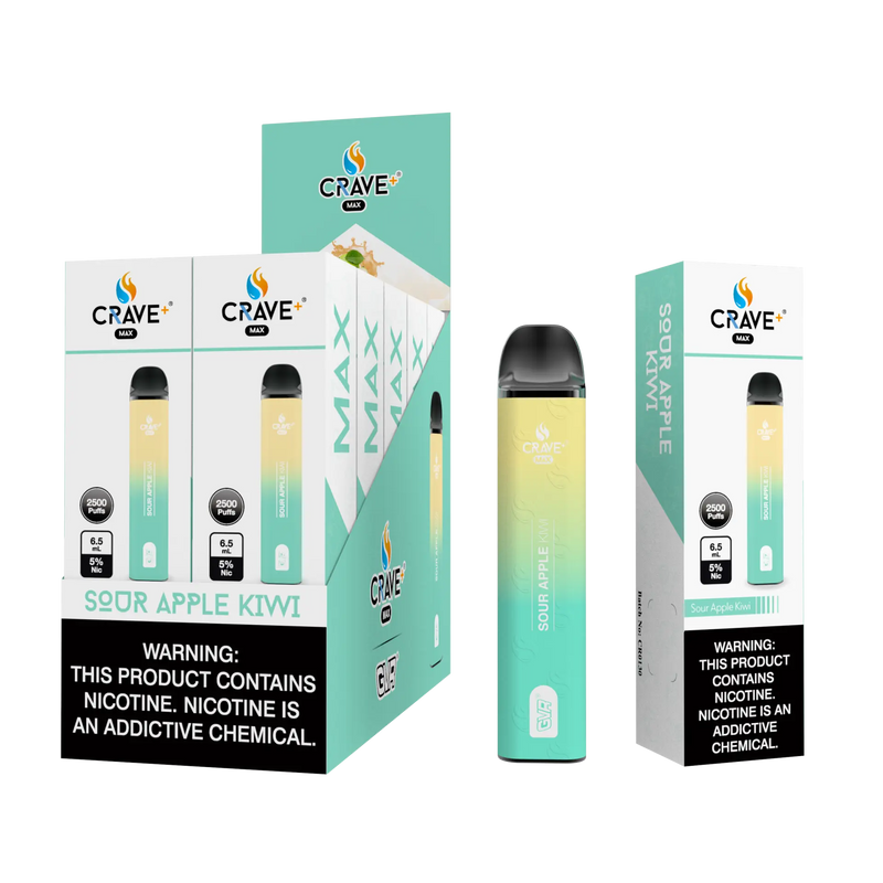 Crave Max 2500 (BOX DEAL) Sour Apple Kiwi Crave