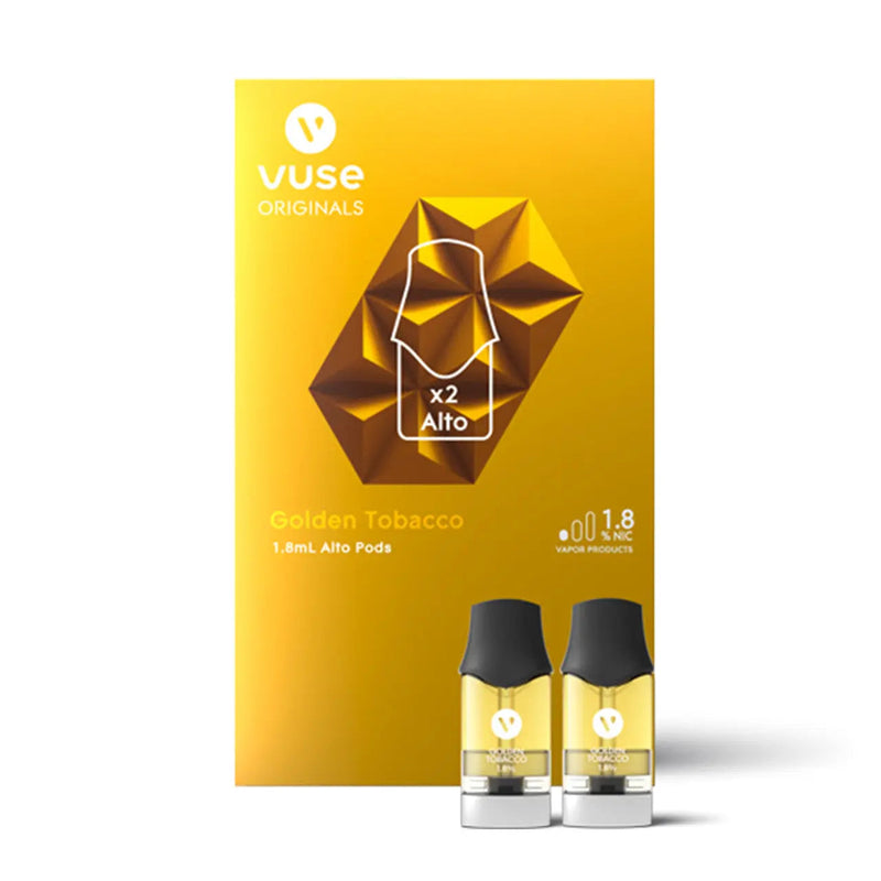 Vuse Vape Vuse, Vuse Vape Vuse, vuse alto pods, vuse alto pods tobacco, vuse golden tobacco, vuse alto golden tobacco 5%, vuse alto golden tobacco 1.8%