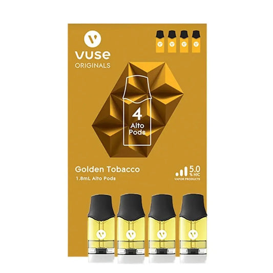 Vuse Vape Vuse, vuse alto pods, vuse alto pods tobacco, vuse golden tobacco, vuse alto golden tobacco 5%